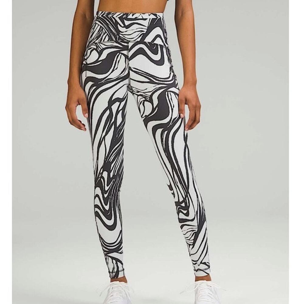 Lululemon Swift Speed High-Rise Tight 28” Spin Off Jacquard Vapor Graphite Grey